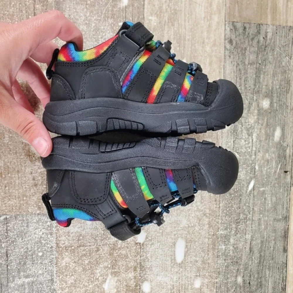 Keen Newport‎  Childrens Sandals Sz 8 Black Original Tie Dye Sandal